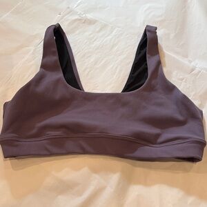 Zella Ribbed Sports Bra in Rich Plum